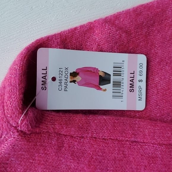 Vince Camuto Hot Pink Sweater S NWT - Picture 4 of 6